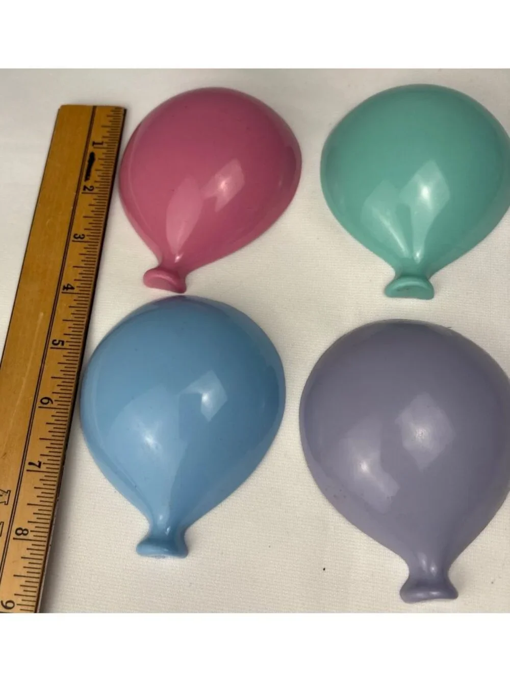Set Burwood Products Balloon Wall Plaques Retro Decor Pink Blue Aqua Purple